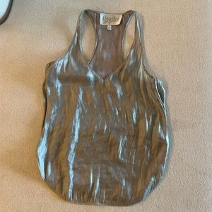 satin back crepe tank top